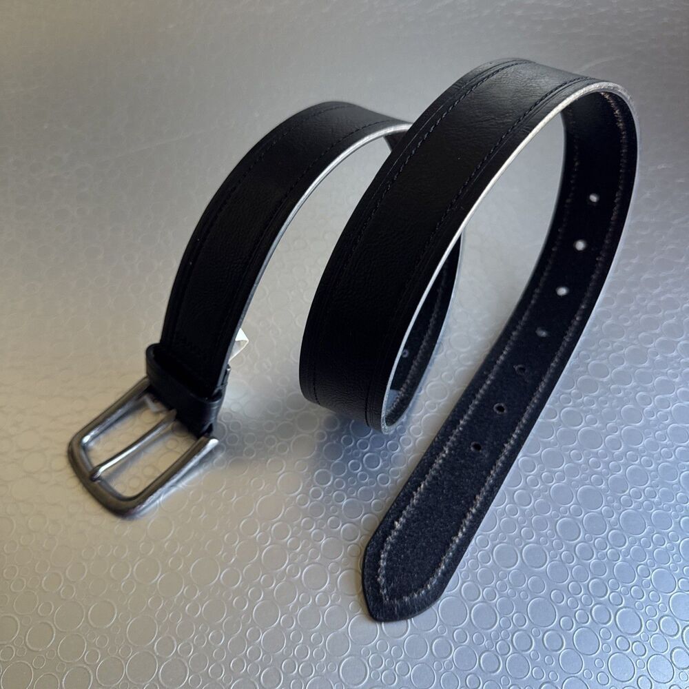 Levi's Black Faux Leather Belt Unisex Classic Casual Normcore - Size SM 30 32